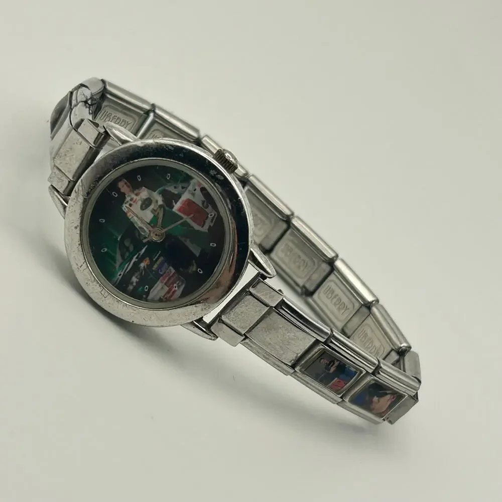 NASCAR Collectible Watch Silver-tone Women’s Watch Working New Battery
